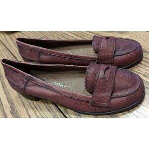 Jeffrey Campbell Size 6 Distressed Brown Penny Loafers Soft Leather